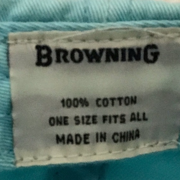 Browning Logo on Adjustable Light Blue Ball Cap - Picture 9 of 13